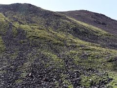 06A Looking up at the steep ascent to the shoulder ridge of Pik Petrovski on day hike from Ak-Sai Travel Lenin Peak Base Camp 3600m