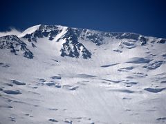 11B Lenin Peak final summit ridge close up from trail just before the river crossing on the way to Ak-Sai Travel Lenin Peak Camp 1 4400m