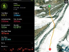 01A The hike from camp 1 to crampon point was 3.2km, took 70 minutes, with an elevation gain of 120m on the way to Ak-Sai Travel Lenin Peak Camp 2 5400m