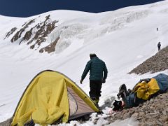 13 We arrived at Ak-Sai Travel Lenin Peak Camp 2 5400m after climbing for 6 hours from crampon point or seven and a half hours from camp 1