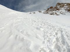 02C The route gets steeper as it traverses to the ridge above on the way to Ak-Sai Travel Lenin Peak Camp 3 6100m