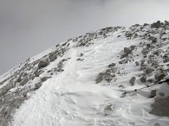 05B The climb nears Lenin Peak camp 4 6430m