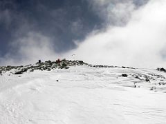 11C Lal Sing Tamang waits for me on the Lenin Peak summit 7134m just ahead