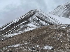 02A The trail climbs gently from base camp on acclimatization hike to Yuhin Peak 5100m from Ak-Sai Travel Lenin Peak Camp 1 4400m