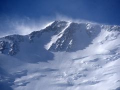 08D Lenin Peak summit area close up from Yuhin Peak summit 5100m above Ak-Sai Travel Lenin Peak Camp 1 4400m