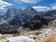 06A Kangtega, Thamserku, Taboche, Cholatse from Lobuche East High Camp 5600m