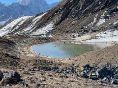 03B Small lake in the valley before climbing the scree slope on the way to Lobuche East Base Camp