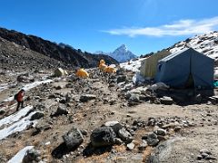 10B Arriving at the tents at Lobuche East Base Camp 5170m