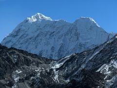 05C Baruntse close up from the steeper rocky slab slope on the way to Lobuche East High Camp 5600m