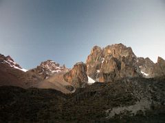 06A Pt Lenana On Left, Pt Thomson, Mount Kenya Just Before Sunrise From Shipton Camp On The Mount Kenya Trek October 2000