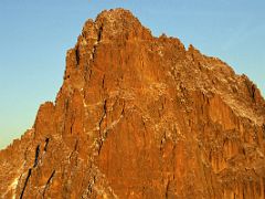 03B Mount Kenya Blazes Red At Sunrise From Point Lenana On The Mount Kenya Trek October 2000