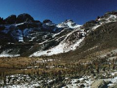 01B Looking Up At Peaks Surrounding The Valley On Descent To Chogoria On The Mount Kenya Trek October 2000