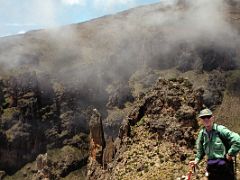 04C Jerome Ryan Pauses With Rocky Spires In Gorges Valley On Descent To Chogoria On The Mount Kenya Trek October 2000