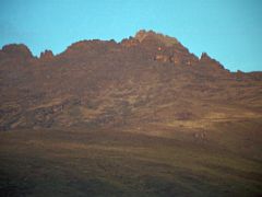 08B Mount Kenya And Surrounding Mountains Just After Sunrise From Chogoria Camp On The Mount Kenya Trek October 2000