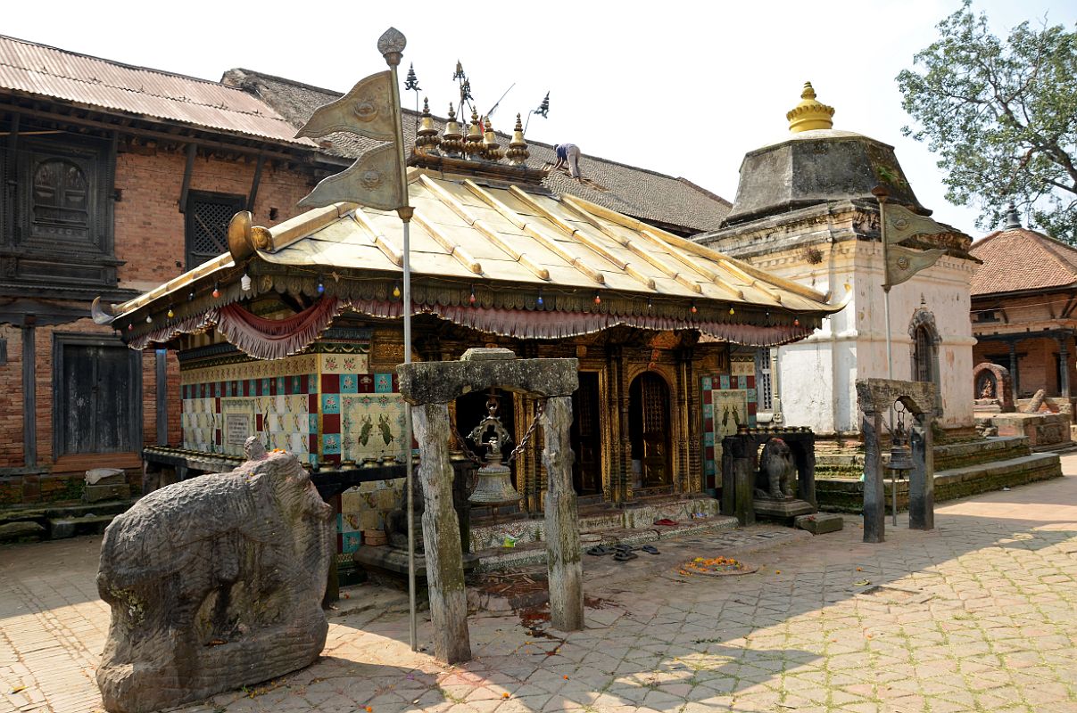 Kathmandu Changu Narayan 04 Unfinished Elephant Statue In Front Of ...