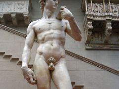 Michelangelo David statue 1501-04 - plaster cast reproduction in Italian Court - Pushkin Museum Moscow Russia