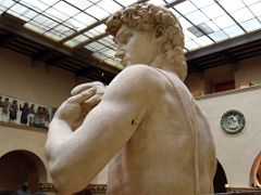 Michelangelo David statue detail 2 - plaster cast reproduction in Italian Court - Pushkin Museum Moscow Russia