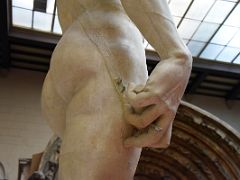Michelangelo David statue detail 4 - plaster cast reproduction in Italian Court - Pushkin Museum Moscow Russia