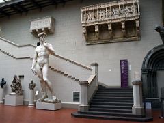 Michelangelo David statue, Cantoria by Donatello - plaster cast reproduction in Italian Court - Pushkin Museum Moscow Russia