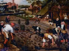 1620 Spring Working in the Garden - Pieter Bruegel the Younger - Pushkin Museum Moscow Russia