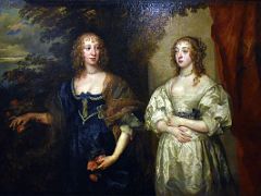 1638 Frances, Countess of Portland and Katherine, Dame d Aubigny - Anthony Van Dyck - Pushkin Museum Moscow Russia