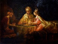 1660 Ahasuerus and Haman at the Feast of Esther - Rembrandt - Pushkin Museum Moscow Russia