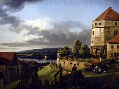 1753-55 View of pirna from the fortress of Sonnenstein - Bernardo Bellotto - Pushkin Museum Moscow Russia
