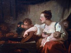 1756 Preparation of the Meal (Happy Family) detail - Jean Honore Fragonard - Pushkin Museum Moscow Russia