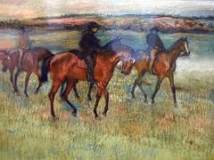 1880 Exercising Racehorses - Edgar Degas - Pushkin Museum Moscow Russia