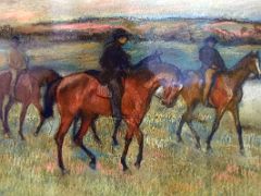 1880 Exercising Racehorses detail - Edgar Degas - Pushkin Museum Moscow Russia