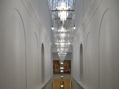 04C Looking down the stairs with chandeliers overhead at the Gallery Of 19th and 20th Century European and American Art - Pushkin Museum Moscow Russia