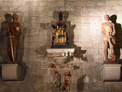 05A Statue of Our Lady of Montserrat flanked by Saint Henry and Saint George Basilica Santa Maria del Mar Barcelona Spain