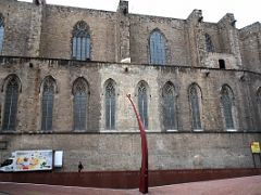 08A The eternal flame in Fossar de les Moreres beside the Basilica Santa Maria del Mar Barcelona Spain