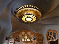 05B Decorative Chandelier Light Fixture With Decorative Doors Casa Batllo Gaudi Barcelona Spain