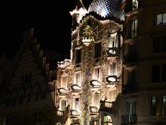 16A Casa Batllo at night Gaudi Barcelona Spain