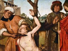 03B 1504-7 The Martyrdom of Saint Cucuphas - Ayne Bru - detail - Museu Nacional Art de Catalunya Barcelona Spain