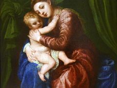 11A 1540 Virgin and Child - Titian - Museu Nacional Art de Catalunya Barcelona Spain