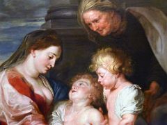 01B 1618 Virgin and Child with Saint Elizabeth and the Young Saint John - detail - Peter Paul Rubens - Museu Nacional Art de Catalunya Barcelona Spain