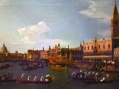 08A 1745-50 Return of Il Bucintoro on Ascension Day - Canaletto - Museu Nacional Art de Catalunya Barcelona Spain