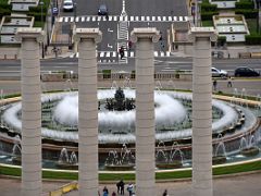 05D The magic fountain of Montjuic with the Four Ionic Columns by Josep Puig i Cadafalch from Museu Nacional d Art de Catalunya Palau Nacional Barcelona Spain