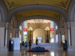 08A The entrance area inside the Museu Nacional d Art de Catalunya Palau Nacional building Barcelona Spain