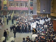 06A 1896-98 The Corpus Christi Procession Leaving the Church of Santa Maria del Mar - Ramon Casas - Museu Nacional Art de Catalunya Barcelona Spain