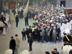 06B 1896-98 The Corpus Christi Procession Leaving the Church of Santa Maria del Mar - Ramon Casas - detail - Museu Nacional Art de Catalunya Barcelona Spain