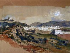 02B 1860 View of Tetouan - Maria Fortuny - detail - Museu Nacional Art de Catalunya Barcelona Spain