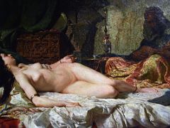 03B 1861 The Odalisque - Maria Fortuny - detail - Museu Nacional Art de Catalunya Barcelona Spain