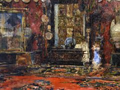 09B 1874 The Studio of Maria Fortuny in Rome - Ricardo de Madrazo - detail - Museu Nacional Art de Catalunya Barcelona Spain