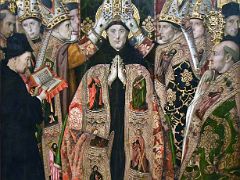 15A 1463-1470-75 Consecration of Saint Augustine - Jaume Huguet - Museu Nacional Art de Catalunya Barcelona Spain