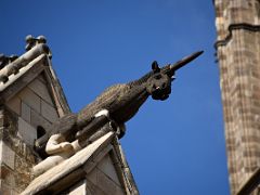 02C Unicorn Gargoyle on the roof of the Barcelona Cathedral Spain