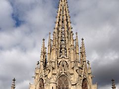 10A The main spire from the roof of the Barcelona Cathedral Spain