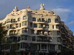 01A La Pedrera Casa Mila was designed by architect Antoni Gaudi and was built between 1906 and 1912 Barcelona Spain